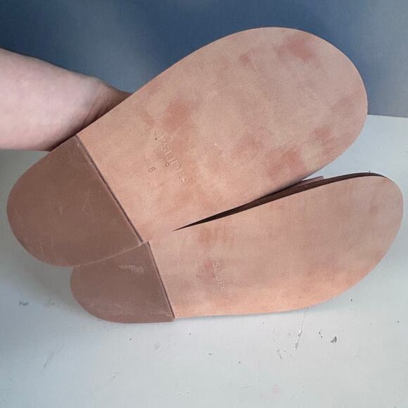 J/SLIDE slides size 6 pink leather flats Rocket - Picture 7 of 10